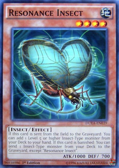 Resonance Insect Duelist Alliance Yu-Gi-Oh! card