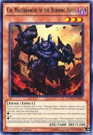 Cir Malebranche of the Burning Abyss Duelist Alliance Yu-Gi-Oh! card