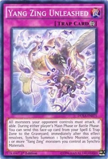 Yang Zing Unleashed Duelist Alliance Yu-Gi-Oh! card