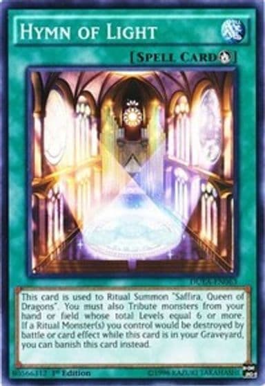 Hymn of Light Duelist Alliance Yu-Gi-Oh! card