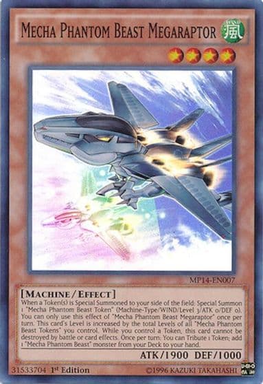 Mecha Phantom Beast Megaraptor 2014 Mega-Tins Mega Pack Yu-Gi-Oh! card
