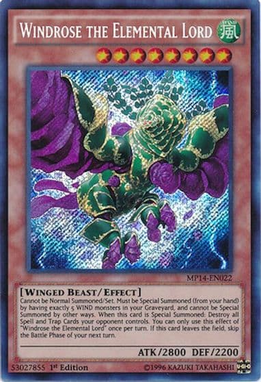 Windrose the Elemental Lord 2014 Mega-Tins Mega Pack Yu-Gi-Oh! card