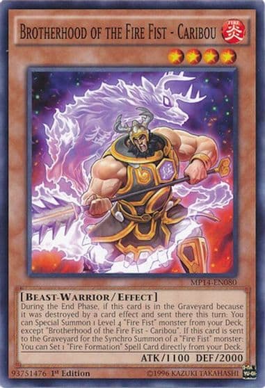 Brotherhood of the Fire Fist Caribou 2014 Mega-Tins Mega Pack Yu-Gi-Oh! card