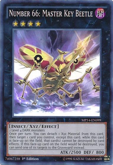 Number 66 Master Key Beetle 2014 Mega-Tins Mega Pack Yu-Gi-Oh! card