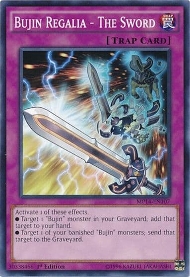 Bujin Regalia The Sword 2014 Mega-Tins Mega Pack Yu-Gi-Oh! card
