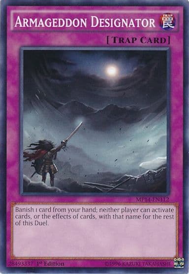 Armageddon Designator 2014 Mega-Tins Mega Pack Yu-Gi-Oh! card