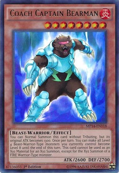 Coach Captain Bearman 2014 Mega-Tins Mega Pack Yu-Gi-Oh! card