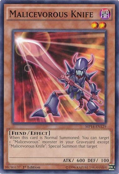 Malicevorous Knife 2014 Mega-Tins Mega Pack Yu-Gi-Oh! card