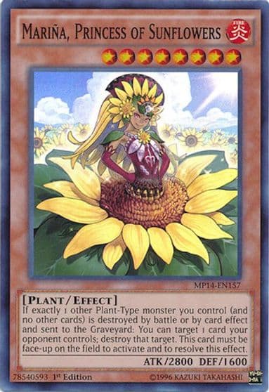 Marina Princess of Sunflowers 2014 Mega-Tins Mega Pack Yu-Gi-Oh! card