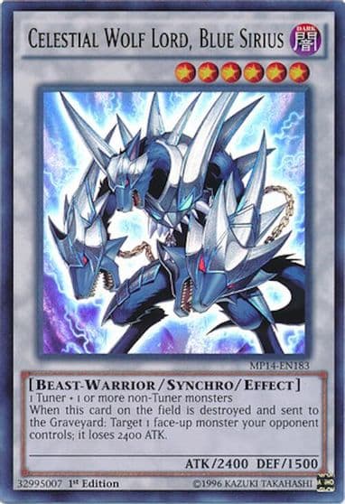 Celestial Wolf Lord Blue Sirius 2014 Mega-Tins Mega Pack Yu-Gi-Oh! card