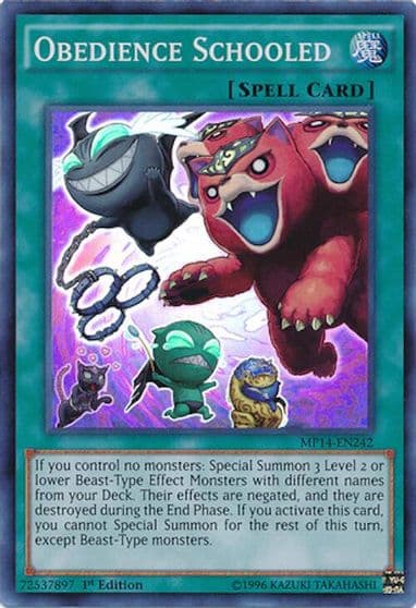Obedience Schooled 2014 Mega-Tins Mega Pack Yu-Gi-Oh! card