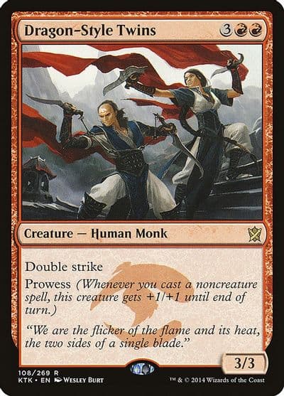 Dragon Style Twins Khans of Tarkir Magic card