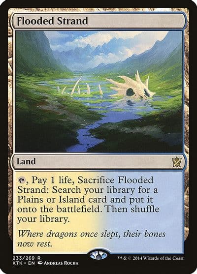 Flooded Strand Khans of Tarkir Magic card