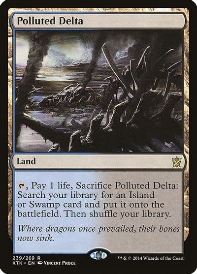 Polluted Delta Khans of Tarkir Magic card