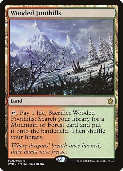 Wooded Foothills Khans of Tarkir Magic card