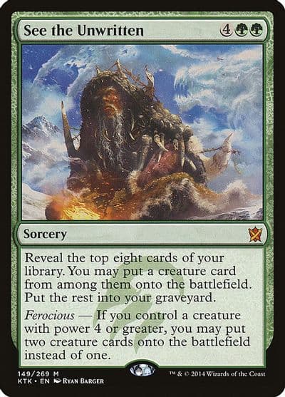 See the Unwritten Khans of Tarkir Magic card