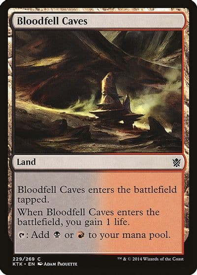 Bloodfell Caves Khans of Tarkir Magic card