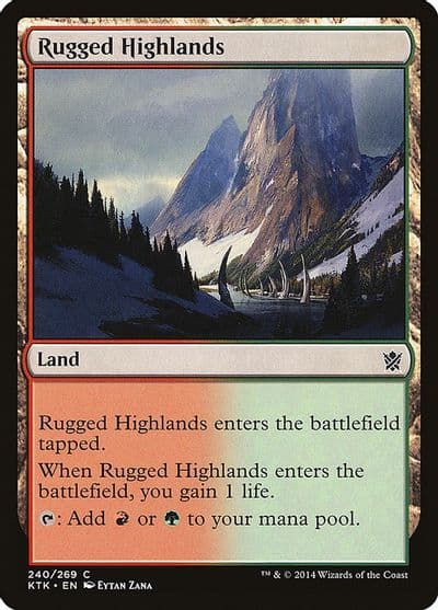 Rugged Highlands Khans of Tarkir Magic card
