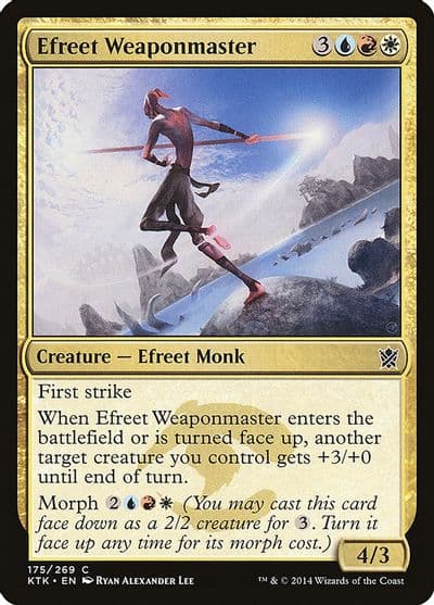 Efreet Weaponmaster Khans of Tarkir Magic card