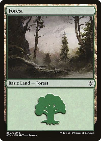 Forest 268 Khans of Tarkir Magic card