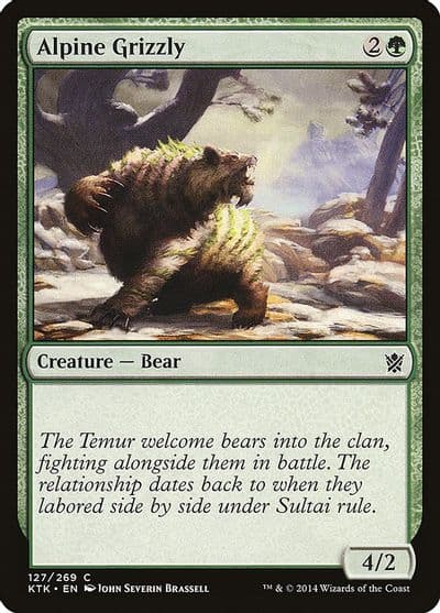 Alpine Grizzly Khans of Tarkir Magic card