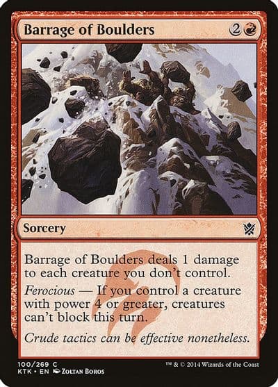 Barrage of Boulders Khans of Tarkir Magic card