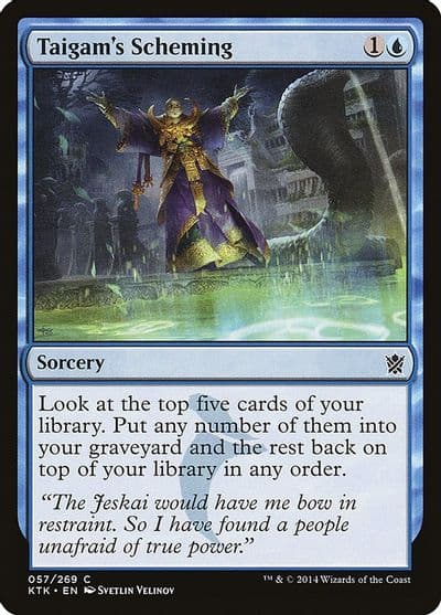 Taigams Scheming Khans of Tarkir Magic card