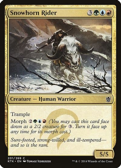 Snowhorn Rider Khans of Tarkir Magic card