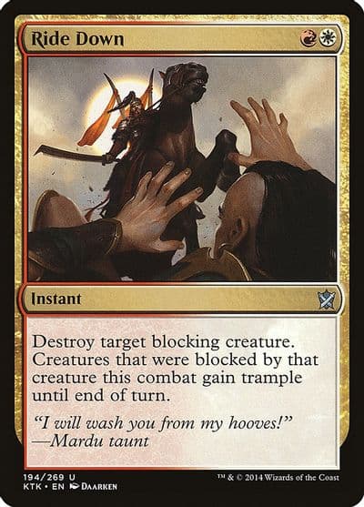 Ride Down Khans of Tarkir Magic card