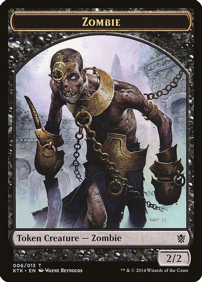 Zombie Token Khans of Tarkir Magic card