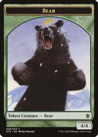 Bear Token Khans of Tarkir Magic card