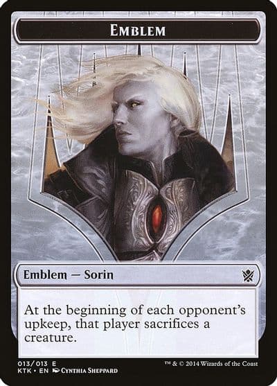 Emblem Sorin Solemn Visitor Khans of Tarkir Magic card