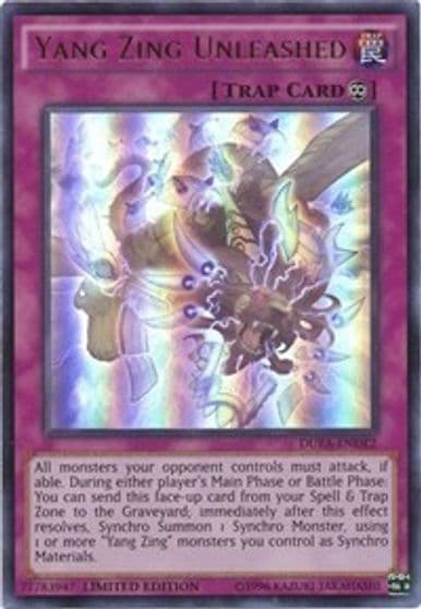 Yang Zing Unleashed Duelist Alliance: Deluxe Edition Yu-Gi-Oh! card