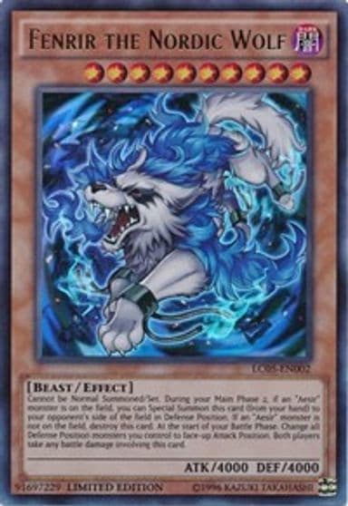 Fenrir the Nordic Wolf Legendary Collection 5D's Yu-Gi-Oh! card