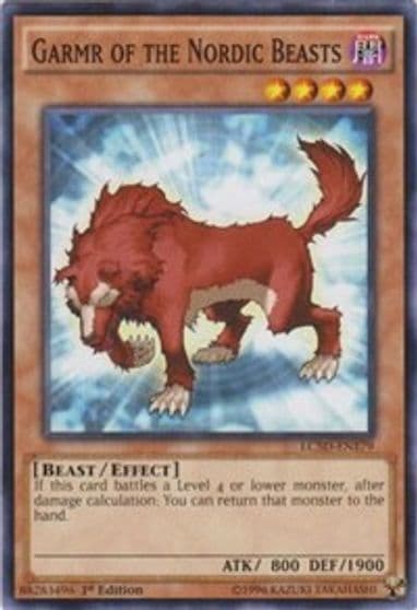 Garmr of the Nordic Beasts Legendary Collection 5D's Yu-Gi-Oh! card