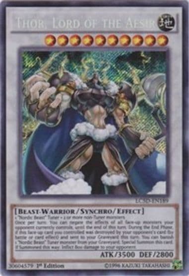 Thor Lord of the Aesir Legendary Collection 5D's Yu-Gi-Oh! card
