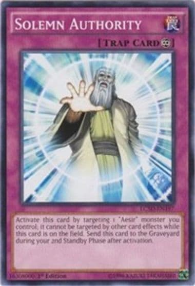 Solemn Authority Legendary Collection 5D's Yu-Gi-Oh! card