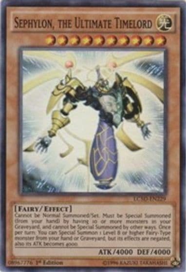 Sephylon the Ultimate Timelord Legendary Collection 5D's Yu-Gi-Oh! card
