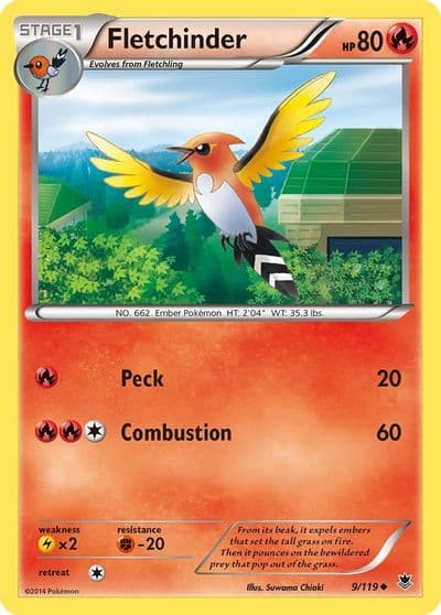 Fletchinder XY - Phantom Forces Pokemon card