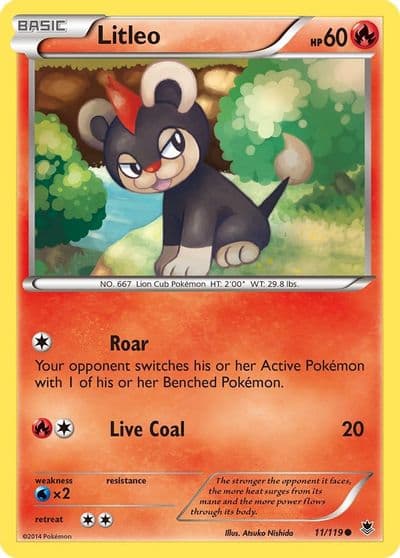 Litleo XY - Phantom Forces Pokemon card