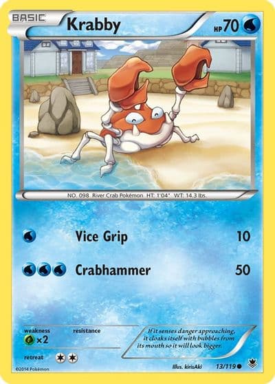 Krabby XY - Phantom Forces Pokemon card