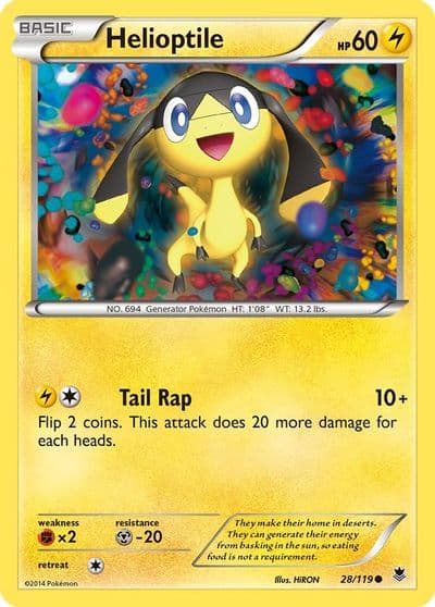 Helioptile (28) XY - Phantom Forces Pokemon card