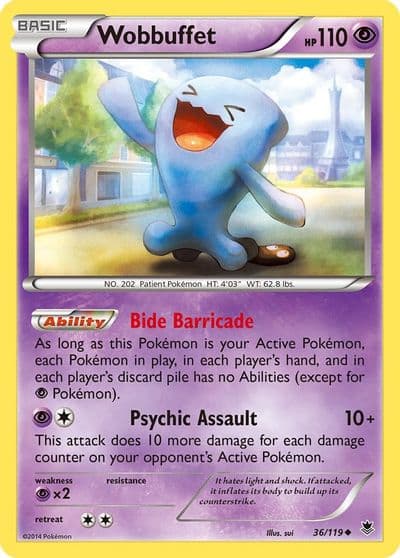 Wobbuffet XY - Phantom Forces Pokemon card
