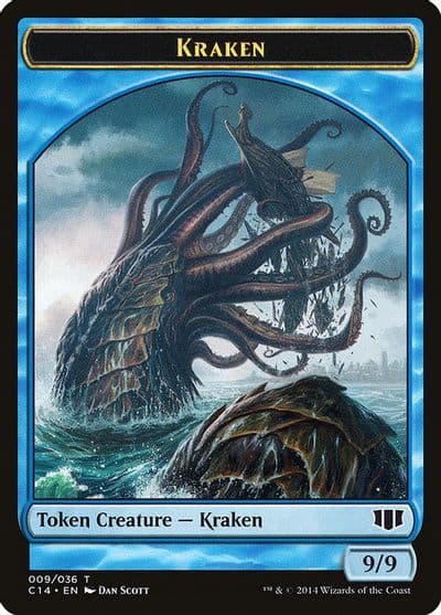 Kraken Zombie 011 Double Sided Token Commander 2014 Magic card