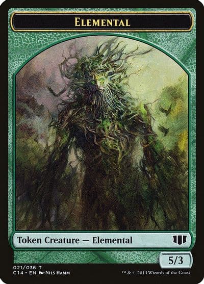 Elemental Beast 019 Double Sided Token Commander 2014 Magic card