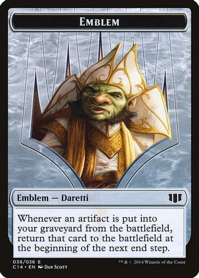 Emblem Daretti Scrap Savant Tuktuk the Returned Double Sided Token Commander 2014 Magic card