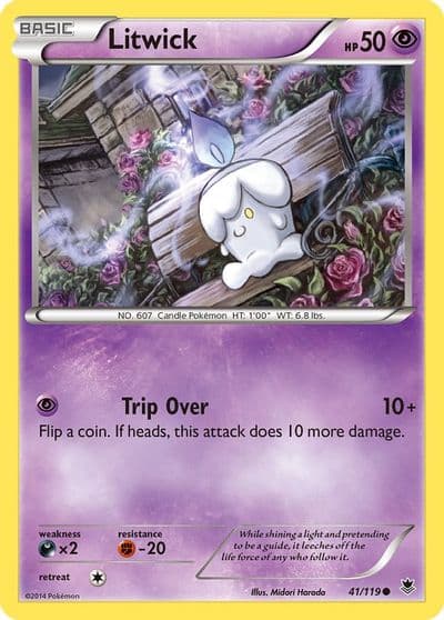 Litwick XY - Phantom Forces Pokemon card