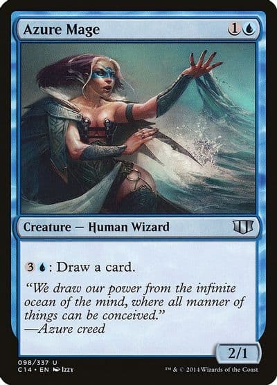 Azure Mage Commander 2014 Magic card