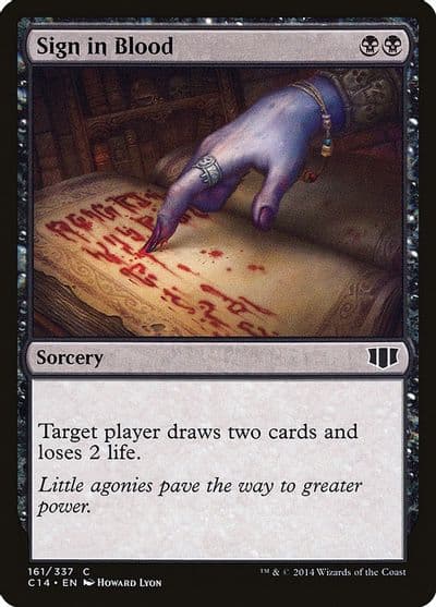 Sign in Blood Commander 2014 Magic card