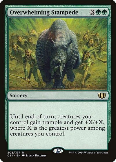Overwhelming Stampede Commander 2014 Magic card